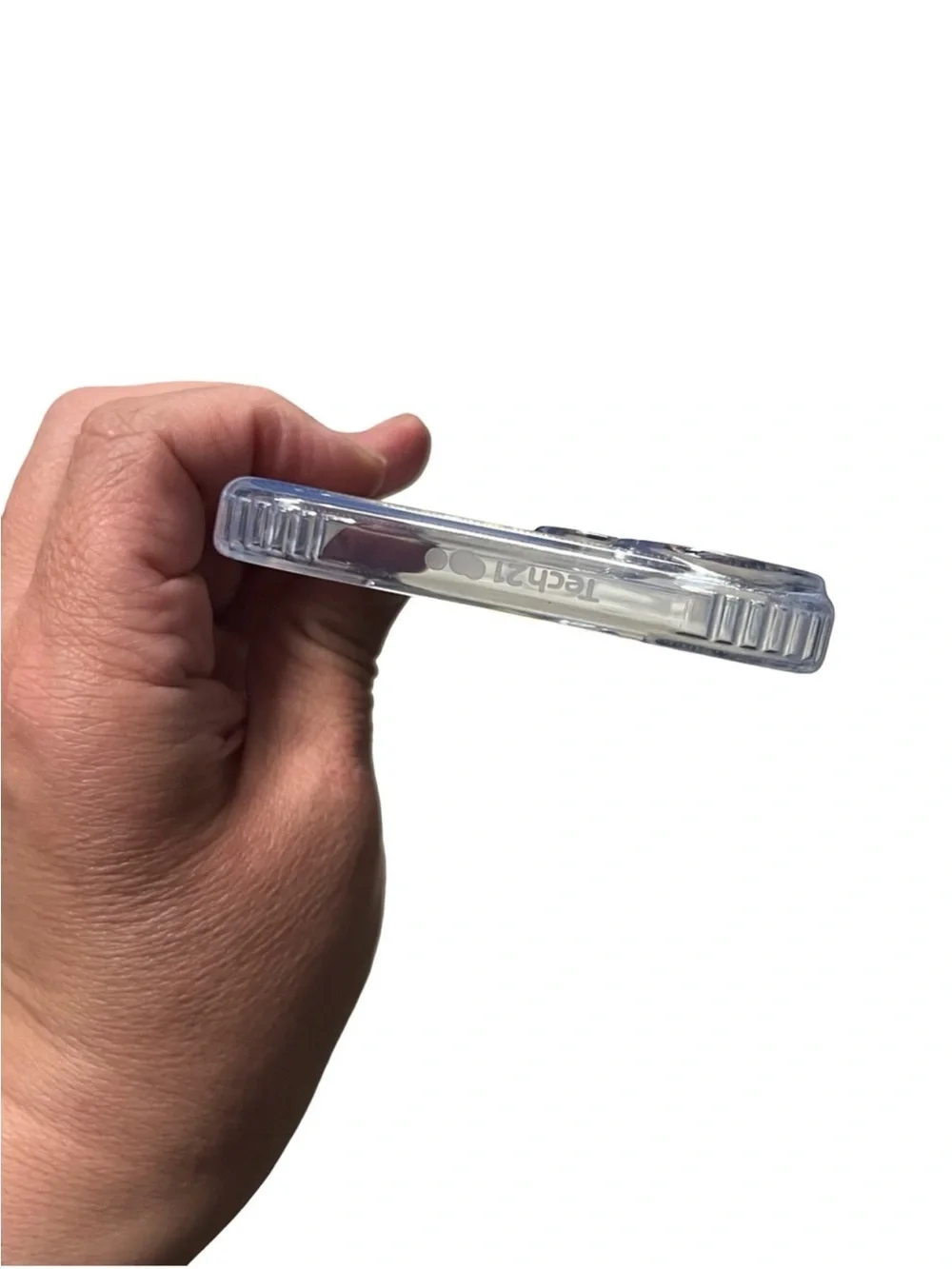 tech21 EvoClear Case for 2024 iPhone Plus - Clear with White Accents